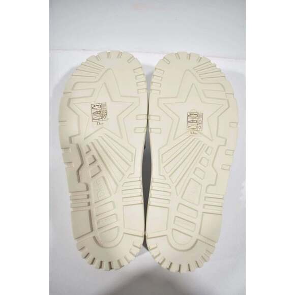 Christian Dior Dway Blue White Logo Houndstooth Slide Mule Flat Flop Sandal 39.5 - Picture 12 of 12